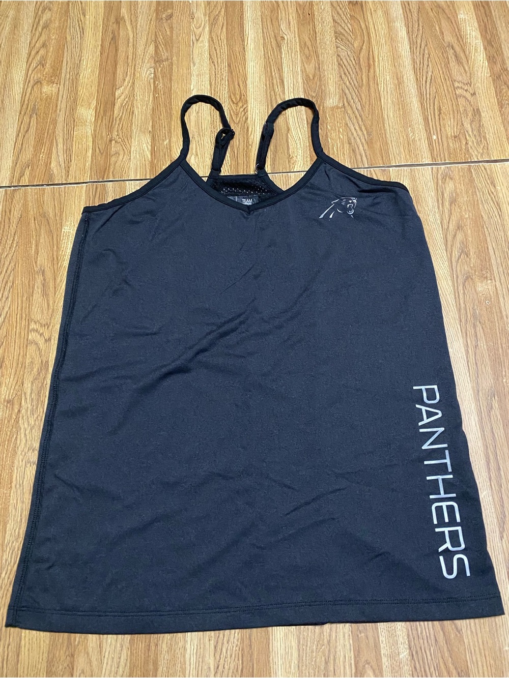 Carolina Panthers NFL Women’s Black Athletic Tank Top SIZE L